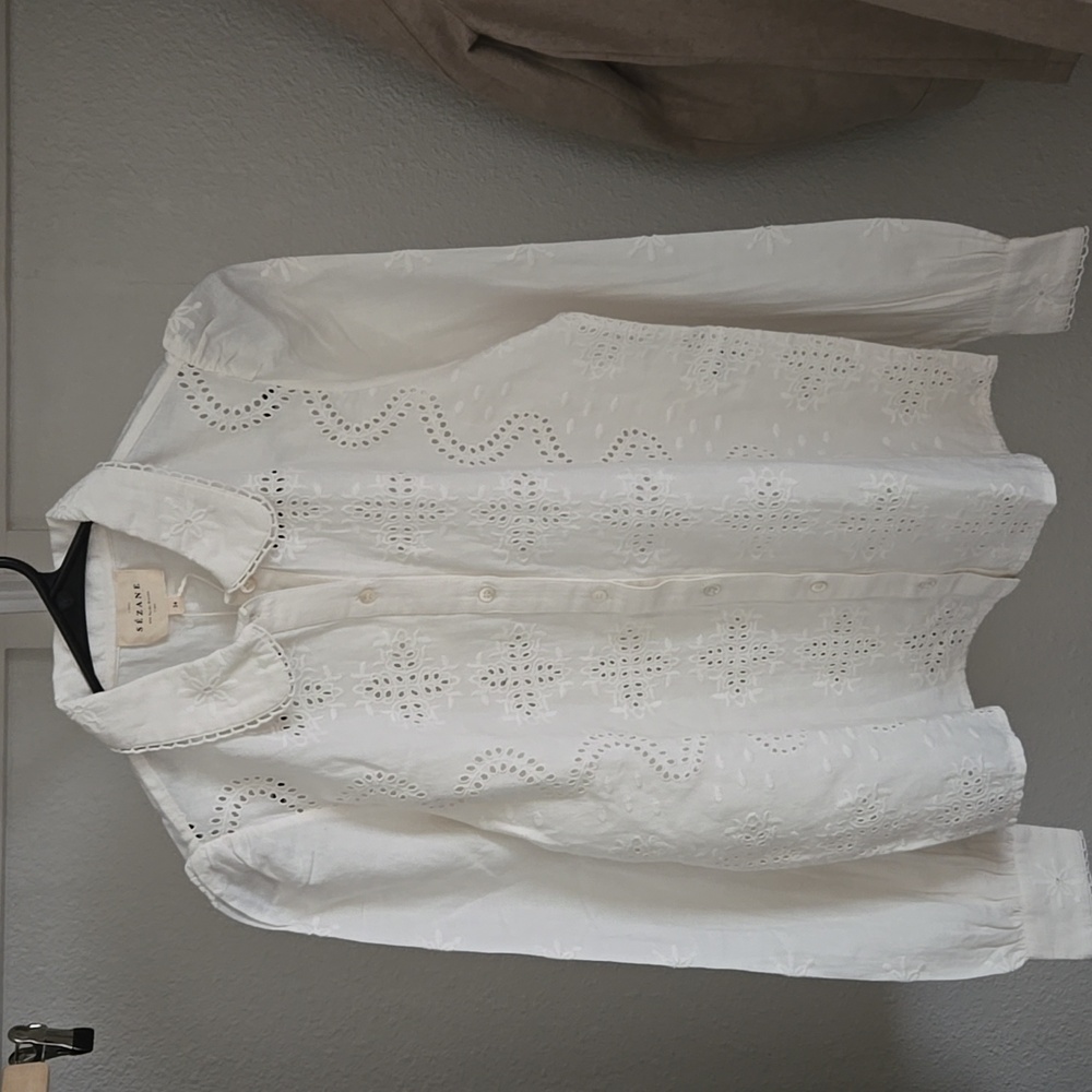 Sezane Ponnie 100% Cotton Shirt - Picture 7 of 12